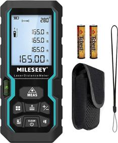 img 4 attached to 📏 Mileseey by RockSeed Laser Distance Measure: Accurate 165 Feet Measurement with Electronic Level Control, Bubble Levels, LCD Display, and Pythagorean Mode for Distance, Area, and Volume Calculation
