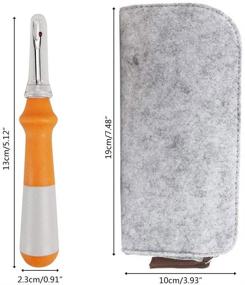 img 3 attached to Efficient 3-Piece Ergonomic Seam Ripper Set with Felt Bag - Ideal Tool for Easy Stitch, Hem, and Seam Removal in Sewing, Embroidery, and Crafting