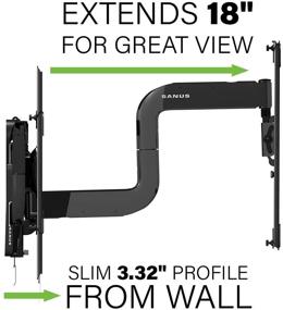 img 3 attached to 📺 Sanus VMF518: Universal Premium Full-Motion TV Mount - 43"-65" Flat TVs, 90º Swivel, 12º Tilt, 18.9" Extension, Cable Management