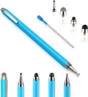 penyeah stylus pen for ipad [4-in-1] - high sensitivity and precision touch screen stylus with disc tip, black rubber tip, and mesh fiber tip, light blue - universal for all capacitive touch screen devices logo