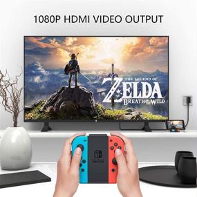 img 2 attached to 🎮 Nintendo Switch Docking Station: Official Switch TV Dock Charger with 4K HDMI & Type C USB 3.0 Port Adapter for Portable Stand Converter and Travel Base Charging Stand