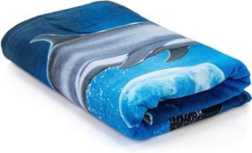 img 2 attached to 🐬 Dolphin Moon Ultra-Plush Cotton Beach Bath Pool Towel