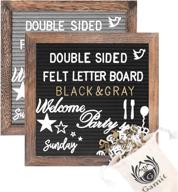 📝 versatile g gamit double sided felt letter board with rustic wood frame: the perfect communication and décor tool logo