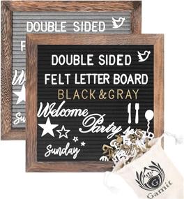 img 4 attached to 📝 Versatile G GAMIT Double Sided Felt Letter Board with Rustic Wood Frame: The Perfect Communication and Décor Tool