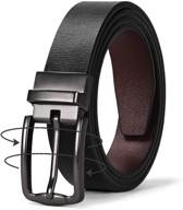 jasgood women leather reversible belt: stylish and innovative ladies belt for jeans with rotated buckle logo
