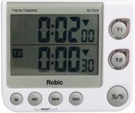 ⏱️ america's timer robic m-703: dual countdown and countup game/athletic timer with flashing led, choice of silent, medium or extra loud alarm - white, one size logo