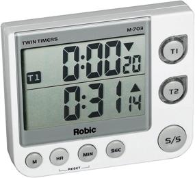 img 2 attached to ⏱️ America's Timer Robic M-703: Dual Countdown and Countup Game/Athletic Timer with Flashing LED, Choice of Silent, Medium or Extra Loud Alarm - White, One Size