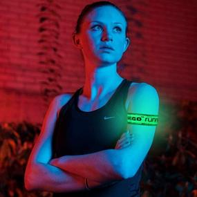 img 1 attached to 🏃 Higo LED Armband: 2nd Gen Heat Sealed Glow in the Dark Slap Bracelet for Sports - Running, Cycling, Hiking, Jogging