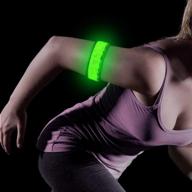 🏃 higo led armband: 2nd gen heat sealed glow in the dark slap bracelet for sports - running, cycling, hiking, jogging logo