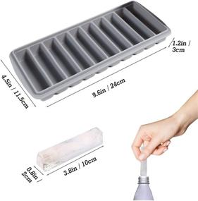 img 2 attached to 🧊 LessMo Long Ice Stick Tray Set - Reusable Silicone with Lid | Easy Release for Small Mouth Bottles | Ideal for Cocktails, Juice Bottles & Sport Bottles | Rectangular Narrow Shape