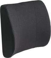 🪑 dmi lumbar pillow for chair - supportive removable washable cover, ease lower back pain and improve posture - 14x13x5, contoured foam - premium quality in black логотип