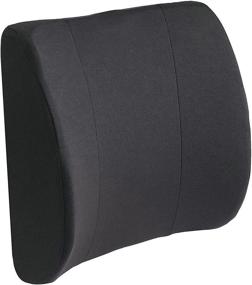 img 4 attached to 🪑 DMI Lumbar Pillow for Chair - Supportive Removable Washable Cover, Ease Lower Back Pain and Improve Posture - 14x13x5, Contoured Foam - Premium Quality in Black