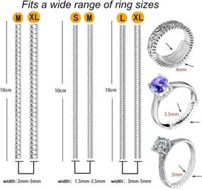 img 3 attached to 🔧 Premium Ring Size Adjuster Set - 6 Packs of Sizers, Spacers, and Tighteners for Loose Rings - 4-Sizes Fitter, Resizer, and Connector for Ring Smaller Adjustment