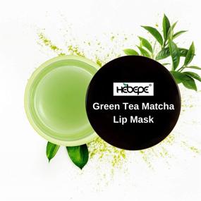 img 4 attached to 🍵 Hebepe Green Tea Matcha Lip Sleeping Mask Overnight with Applicator: Ultimate Moisturizer for Dry, Chapped, Cracked Lips