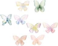 🦋 colorful acrylic butterfly stud earrings set with 925 post - 8 pairs for women and girls logo