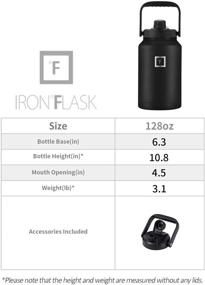 img 3 attached to 🚰 IRON °FLASK Sports Water Bottle - 128 Oz/One Gallon, Vacuum Insulated Stainless Steel, Double Walled Thermo Mug