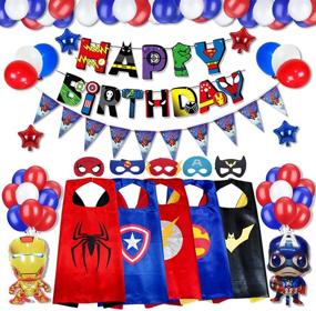 img 4 attached to Cleverwolf Superhero Supplies Birthday Decorations