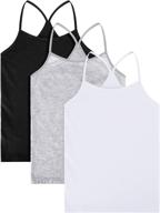 🩰 girls' ballet dancewear: pieces sleeveless racerback tops, tees & blouses logo