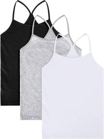 img 4 attached to 🩰 Girls' Ballet Dancewear: Pieces Sleeveless Racerback Tops, Tees & Blouses