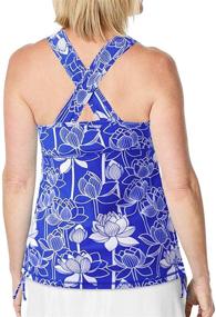 img 3 attached to UV SKINZ Womens Ruched Tank Women's Clothing