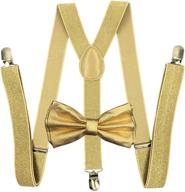 💫 glamorous metallic glitter suspenders for the perfect wedding party logo