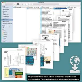 img 2 attached to 🔌 Набор для стартового проекта Smraza Super Starter Kit с макетной платой, источником питания, проводами-переходниками, резисторами, светодиодами, ЖК дисплеем 1602, датчиками, подробным руководством по проекту, совместим с Arduino.