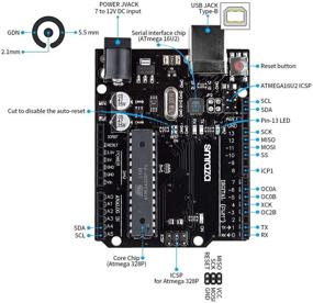 img 1 attached to 🔌 Набор для стартового проекта Smraza Super Starter Kit с макетной платой, источником питания, проводами-переходниками, резисторами, светодиодами, ЖК дисплеем 1602, датчиками, подробным руководством по проекту, совместим с Arduino.