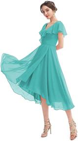 img 4 attached to SYYS Chiffon Bridesmaid Dresses Pockets Women's Clothing for Dresses