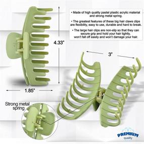 img 2 attached to Большие зажимы для волос толстые