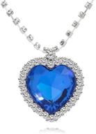 ❤️ oniyea titanic heart of the ocean necklace: stunning crystal pendant jewelry for women & girls- perfect anniversary, valentine's day or birthday gift logo