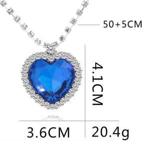 img 1 attached to ❤️ ONIYEA Titanic Heart of The Ocean Necklace: Stunning Crystal Pendant Jewelry for Women & Girls- Perfect Anniversary, Valentine's Day or Birthday Gift