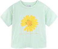 dainty and delightful: mud kingdom little girls t-shirt 🌼 with daisy flower design - perfect for a stylish summer! logo