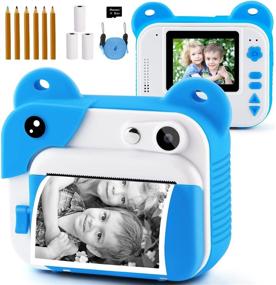 img 4 attached to 📸 PROGRACE Kids Camera Instant Print - Camcorder for Kids, Digital Video Camera 8M - Fun Children Camera with Print Paper - Perfect Birthday Gift for Boys Ages 3-12 Years Old