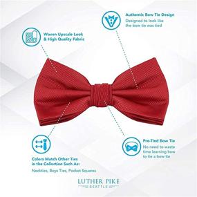 img 2 attached to Burgundy Red Wine Bowties for Effortless Style - Perfect for Any Occasion!