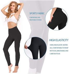 img 3 attached to 🩳 AIMILIA High Waisted Yoga Pants for Women - Butt Lifting Anti Cellulite Leggings, Workout Tummy Control Sport Tights