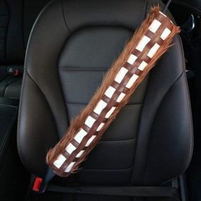 img 4 attached to 🔒 GNEGNI Chewbelta Chewbacca Seat Belt Shoulder Cover Pad: Perfect Star Wars Car Handbag Accessory