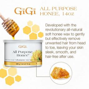 img 3 attached to 🪄 GiGi All Purpose Honee Soft Wax: Effective Hair Removal for All Skin & Hair Types, 14 oz