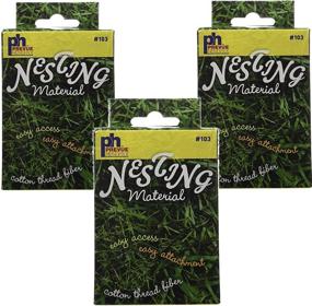 img 1 attached to 🐦 Enhance Your Bird's Nesting Experience with Prevue Pet Products (3 Pack) Cotton Thread Fibers