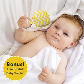 img 3 attached to Keshet and Anan Unisex Baby Monthly Milestone Blanket Gift - Large and Thick Fleece with Yellow Star Frame for Newborns, Ideal for Baby Showers, Pregnancy Photo Shoots, and Growth Tracking