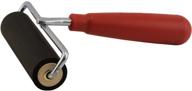 speedball 4121 deluxe hard rubber brayer - 80 durometer roller with 🖌️ wire frame - 4 inches: top-quality tool for smooth and precise ink distribution logo