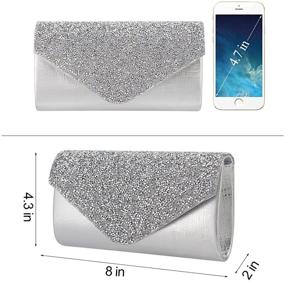 img 3 attached to 👛 Sparkling Gabrine Women's Evening Envelop Bag: Stunning Handbag Clutch Purse with Shiny Sequin Fabric - Perfect for Weddings, Parties, and Proms