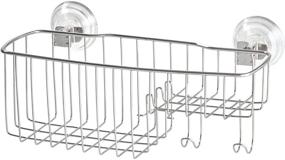 img 1 attached to 🚿 Organize Your Bathroom with the InterDesign Reo Power Lock Suction Shower Combo Caddy Basket - Stainless Steel