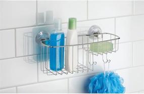 img 3 attached to 🚿 Organize Your Bathroom with the InterDesign Reo Power Lock Suction Shower Combo Caddy Basket - Stainless Steel