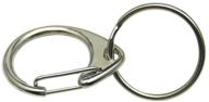 🔑 tianbang silvery swivel hook with lobster clasp and 1" key ring - pack of 10 for straps logo
