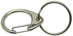 img 2 attached to 🔑 Tianbang Silvery Swivel Hook with Lobster Clasp and 1" Key Ring - Pack of 10 for Straps