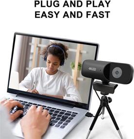 img 2 attached to 🎥 Ultimate High-Resolution JOYUSING 4K 8MP UHD Webcam: Crystal Clear Video, Auto-Focus, 1080P 60fps, Wide Viewing Angle, Built-in Mic, Tripod & Privacy Cover - Black