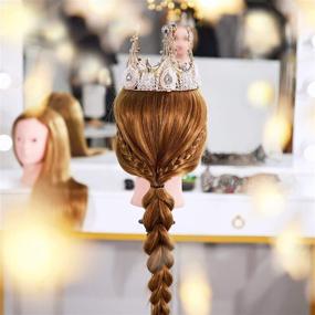 img 2 attached to 👩 Neverland Beauty 24-inch Training Head with 50% Real Hair, Makeup Function, and Braid Set for Hairdressing Mannequin