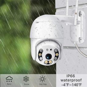 img 2 attached to 📷 Outdoor Security Camera with Pan Tilt, 1080P Home WiFi IP Camera, Dome Surveillance Cam with Two Way Audio, Motion Detection, Clear Night Vision, Onvif Waterproof CCTV Camera, Supports Max 128G SD