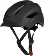 🚲 mokfire urban commuter bike helmet: light, cool & sleek design with rear light, adjustable size for men/women, ideal for bicycle cycling logo