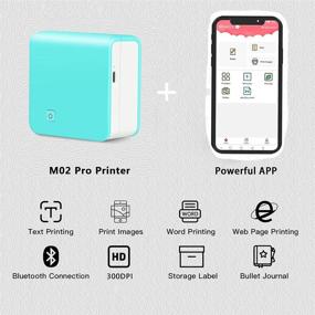 img 3 attached to 🖨️ Portable M02Pro Thermal Pocket Printer - High-Resolution 300dpi Mini Sticker Printer for Black and White Photo Printing on Android & iOS - Ideal for DIY, Journaling, and Fun